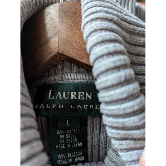 Ralph Lauren grey turtleneck sweater size Large - Picture 7 of 7